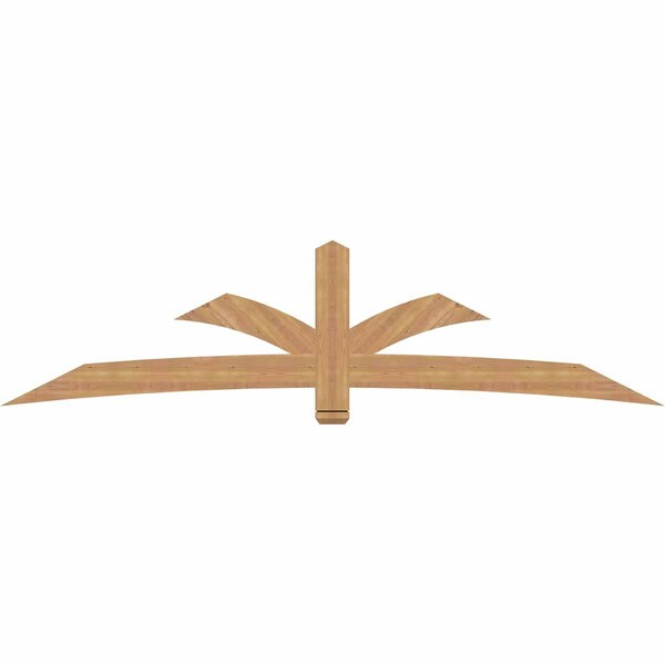 Ekena Millwork Davenport Timber Gable Bracket, Western Red Cedar, 108"W x 27"H x 1 1/2"D x 5 1/2"F, 6/12 Pitch GBW108X27X0206DAV00SWR - main